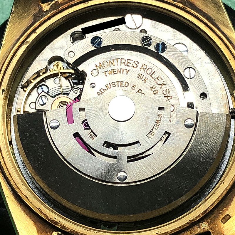 【中古】ROLEX OYSTER PERPETUAL DAY-DATE BLACK GILT DIAL ロレックス オイスターパーペチュアル デイデイト ブラックミラー ダイヤル 1803/8