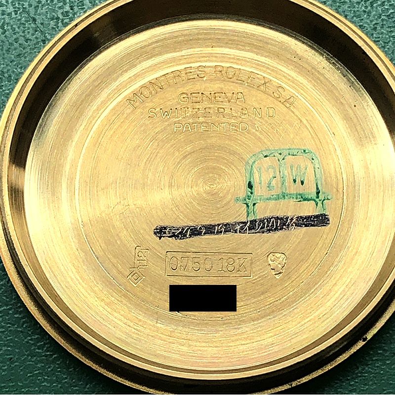 【中古】ROLEX OYSTER PERPETUAL DAY-DATE BLACK GILT DIAL ロレックス オイスターパーペチュアル デイデイト ブラックミラー ダイヤル 1803/8