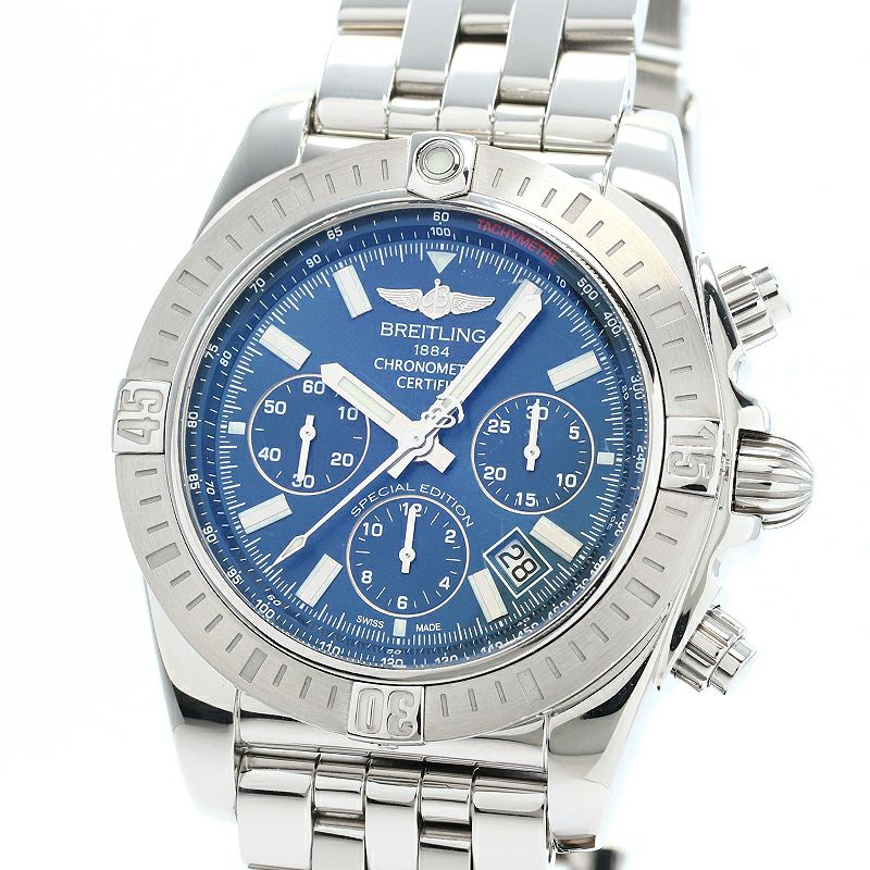 【OH済】 ブライトリング 【BREITLING】 クロノマット JSP AB011511/C987/388A (AB0115111C1A1 / A001C87PA) メンズ ブルー/ブラック ステンレススティール 腕時計 時計 CHRONOMAT JSP JAPAN SPECIAL EDITION BLUE/BLACK SS 【中古】 中古】BREITLING CHRONOMAT JSP JAPAN SPECIAL EDITION ブライトリング