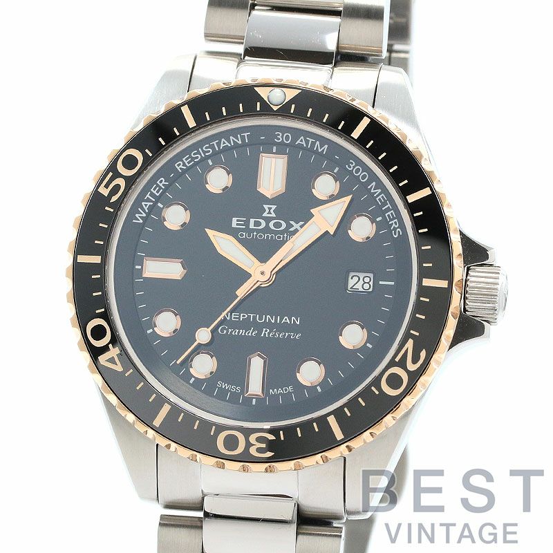 【中古】EDOX NEPTUNIAN GRANDE RESERVE DATE AUTOMATIC エドックス ネプチュニアン グランデ リザーブ デイト オートマティック 80801-3NRM-NIR
