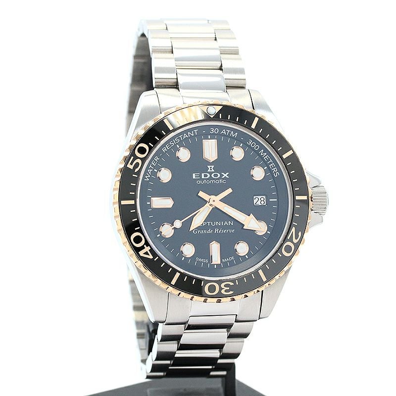 【中古】EDOX NEPTUNIAN GRANDE RESERVE DATE AUTOMATIC エドックス ネプチュニアン グランデ リザーブ デイト オートマティック 80801-3NRM-NIR