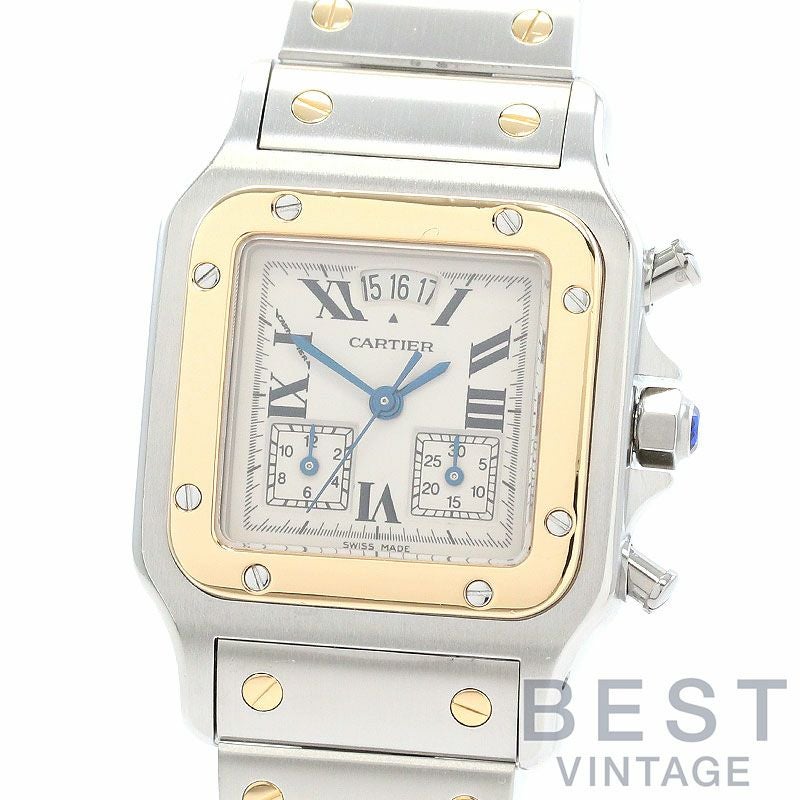 中古】CARTIER SANTOS GALBEE LARGE MODEL CHRONO REFLEX カルティエ