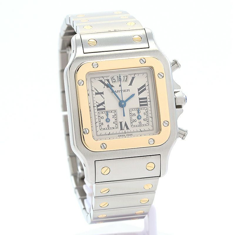 中古】CARTIER SANTOS GALBEE LARGE MODEL CHRONO REFLEX カルティエ