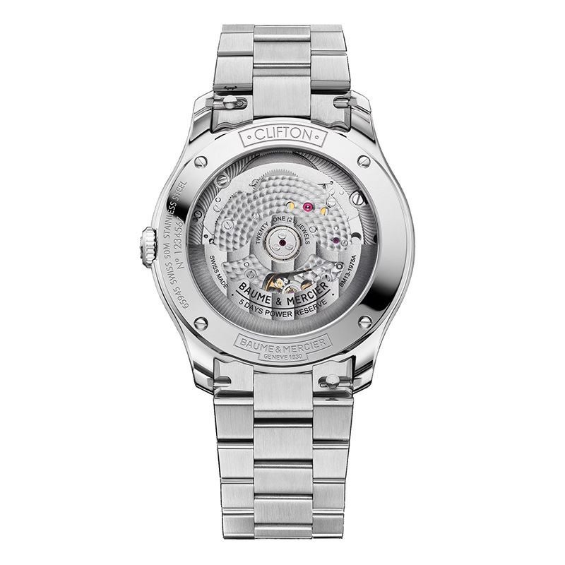 BAUME＆MERCIER <br>Clifton Baumatic White M0A10793 <br>ボーム＆メルシエ <br>クリフトン ボーマティック ホワイト <br>M0A10793
