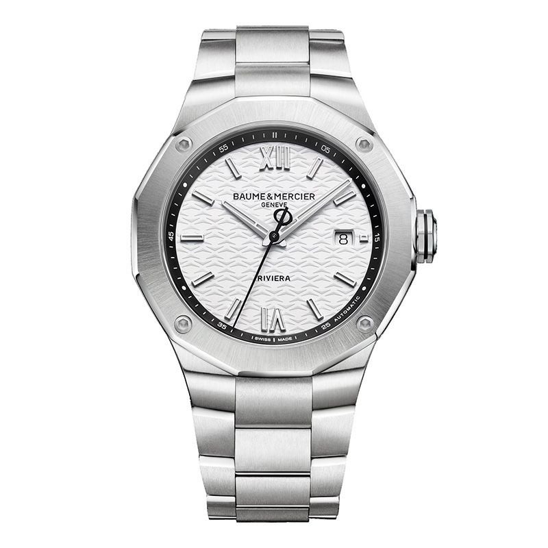 BAUME＆MERCIER <br>Riviera Date White&Black M0A10829 <br>ボーム＆メルシエ <br>リビエラ デイト ホワイト&ブラック <br>M0A10829