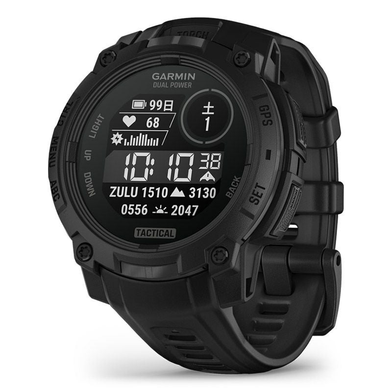 GARMIN Instinct 3 Dual Power Tactical 45mm Black ガーミン 