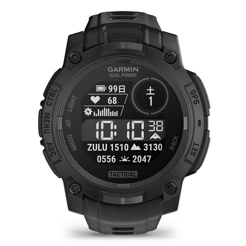 GARMIN INSTINCT DUAL POWER ブラック GARMIN Instinct 3 Dual Power Tactical 45mm Black ガーミン