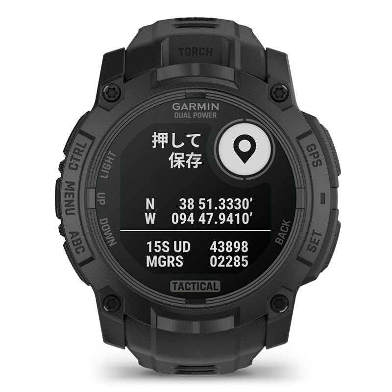 GARMIN Instinct 3 Dual Power Tactical 50mm Black ガーミン 