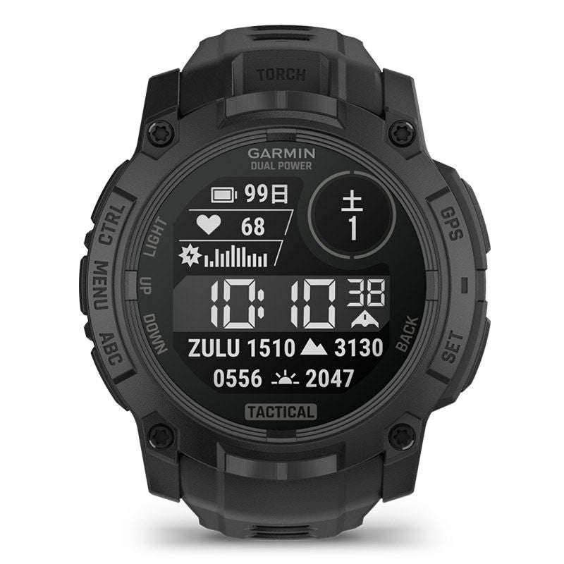 GARMIN Instinct 3 Dual Power Tactical 50mm Black ガーミン 