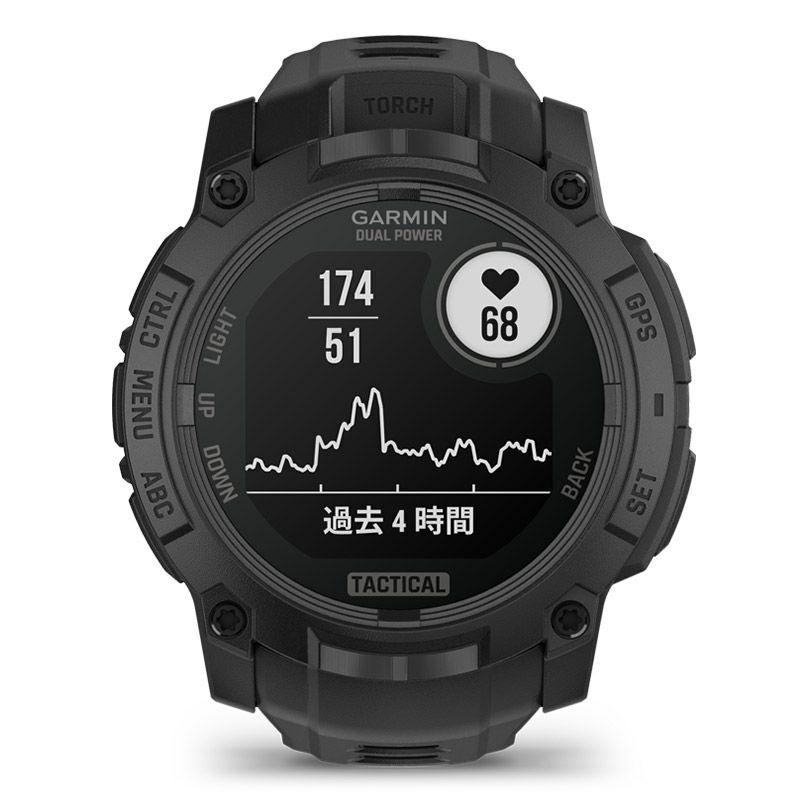 GARMIN Instinct 3 Dual Power Tactical 50mm Black ガーミン 