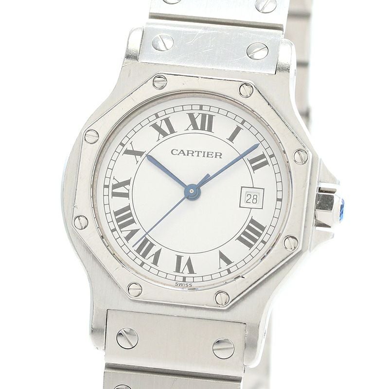 【中古】CARTIER SANTOS RONDE  / SANTOS OCTAGON LARGE MODEL カルティエ サントス ロンド LM / サントス オクタゴン LM 81037188