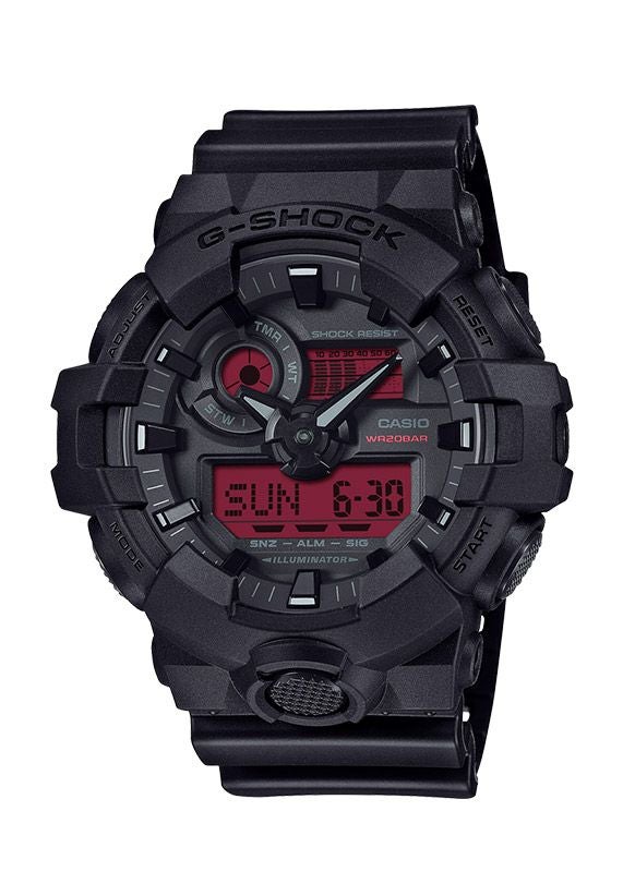 【タグ付美品】G-SHOCK GA-700BBR-1AJF CASIO G-SHOCK GA-700BBR-1AJF BLACK AND BOLD RED Analog Digital