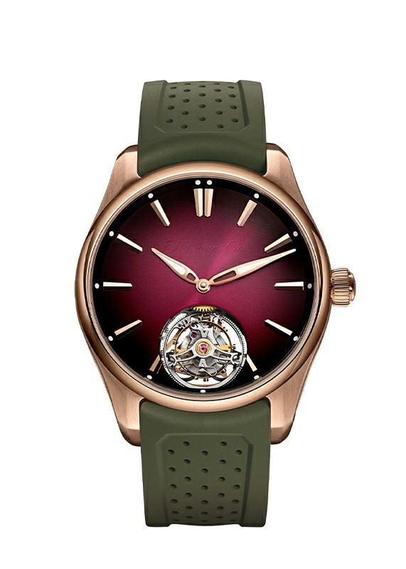 H.Moser ＆ Cie. <br>PIONEER TOURBILLON BURGUNDY <br>H.モーザー <br>パイオニア・トゥールビヨン バーガンディ <br>3805-0400
