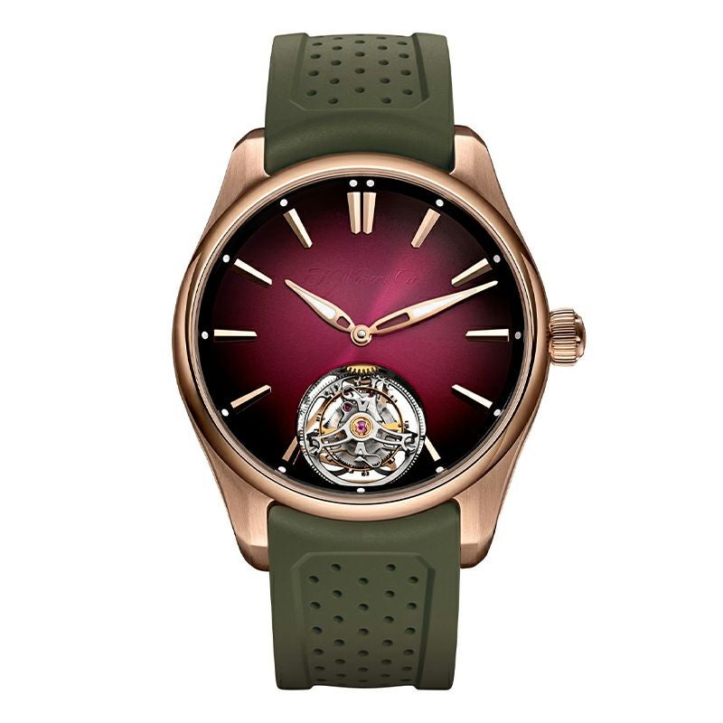 H.Moser ＆ Cie. <br>PIONEER TOURBILLON BURGUNDY <br>H.モーザー <br>パイオニア・トゥールビヨン バーガンディ <br>3805-0400