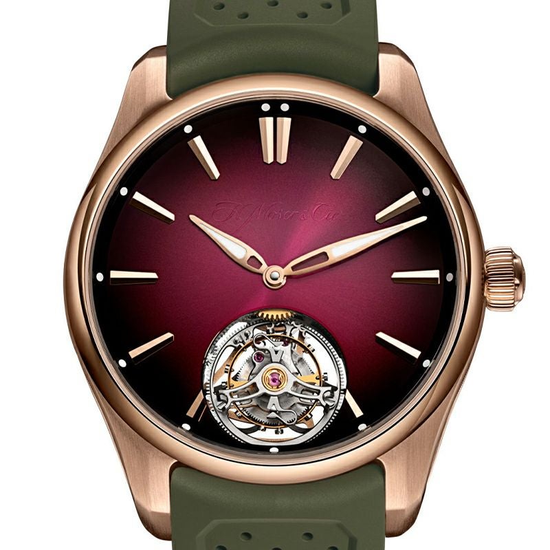 H.Moser ＆ Cie. <br>PIONEER TOURBILLON BURGUNDY <br>H.モーザー <br>パイオニア・トゥールビヨン バーガンディ <br>3805-0400