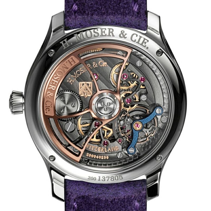 紫ジュビレオ　1897年　2ドル切手 H.Moser ＆ Cie. ENDEAVOUR CENTRE SECONDS CONCEPT PURPLE ENAMEL H