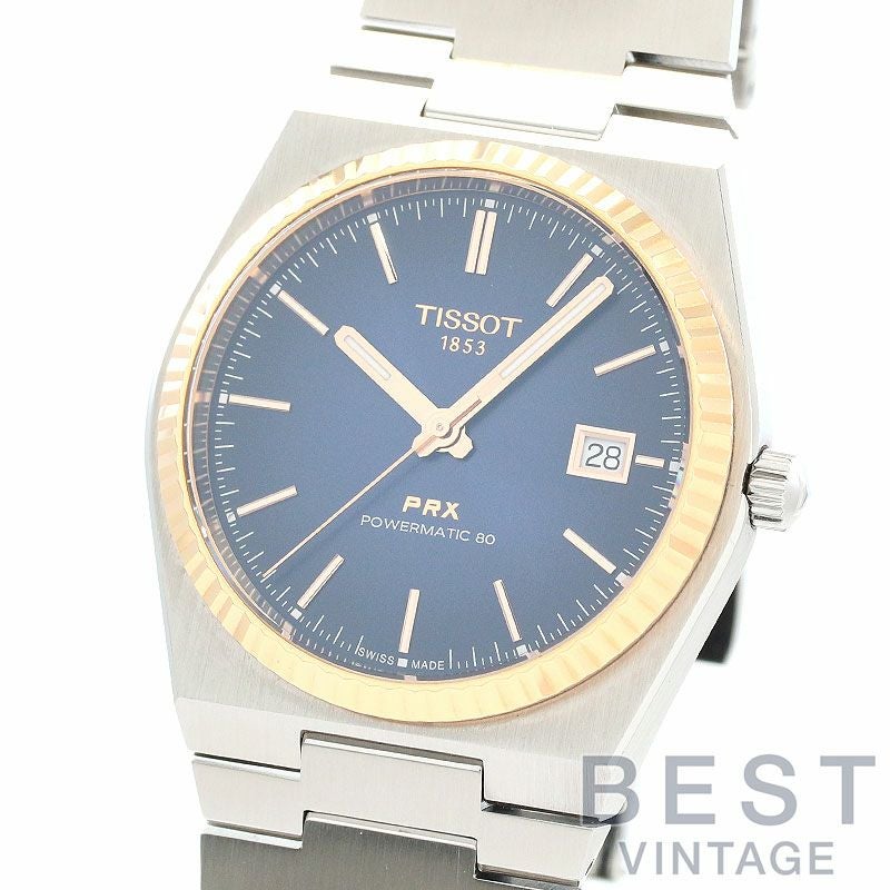 中古】TISSOT PRX POWERMATIC 80 STEEL & 18K GOLD BEZEL ティソ PRX