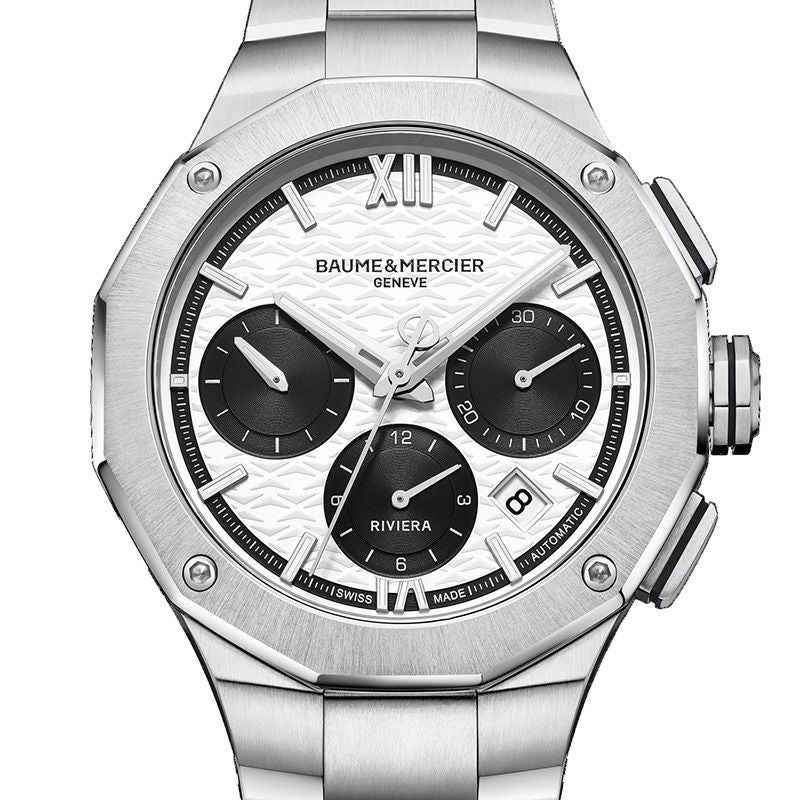 BAUME＆MERCIER Riviera Chronograph White & Black ボーム
