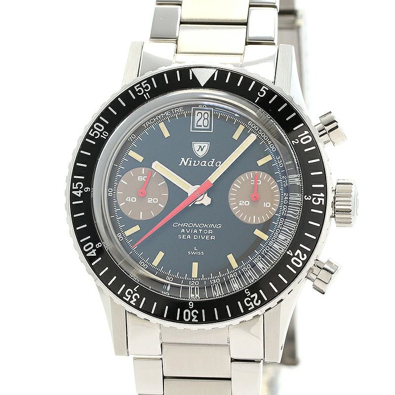 中古】NIVADA GRENCHEN CHRONOKING MANUAL ニバダ・グレンヒェン