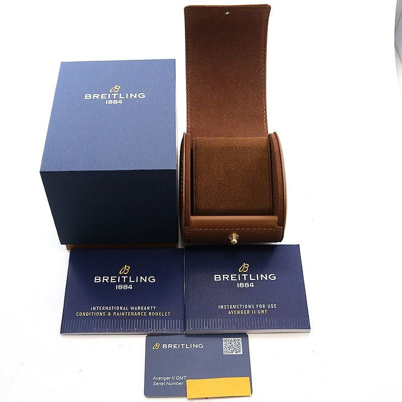中古】BREITLING AVENGER II GMT MOTHER OF PEARL JAPAN EDITION