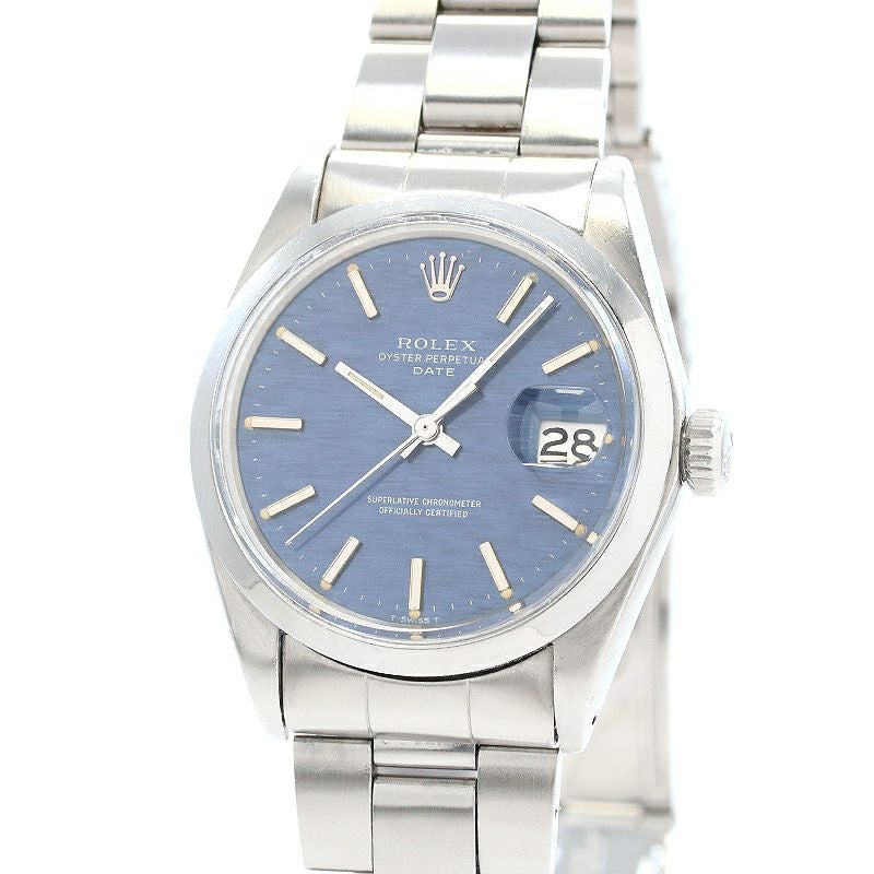 中古】ROLEX OYSTER PERPETUAL DATE BLUE MIST DIAL ロレックス