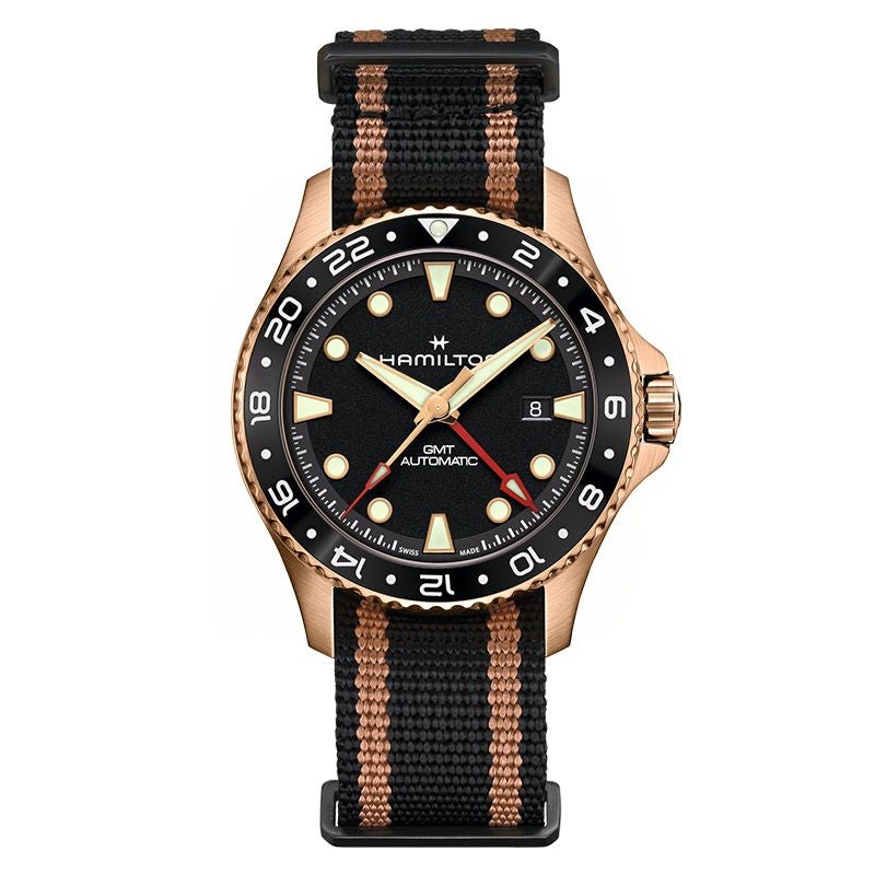 HAMILTON Khaki Navy Scuba Automatic GMT 43mm Bronze ハミルトン