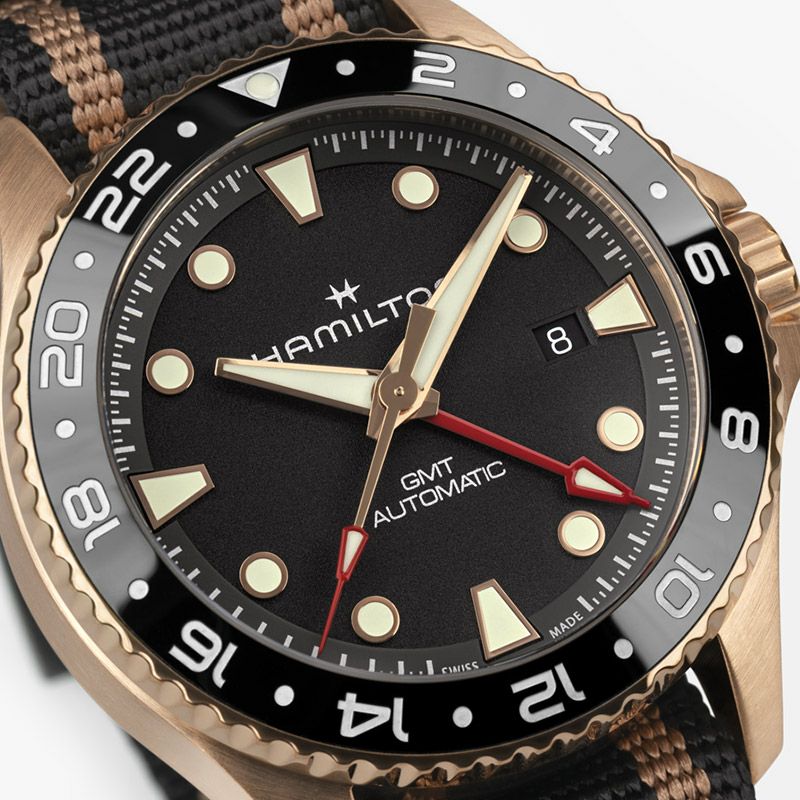 HAMILTON Khaki Navy Scuba Automatic GMT 43mm Bronze ハミルトン