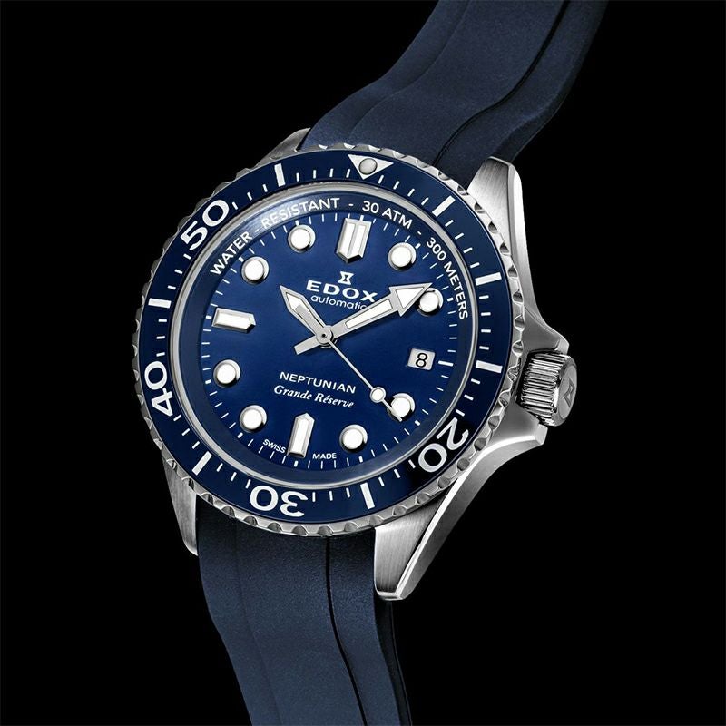 EDOX NEPTUNIAN GRANDE RESERVE DATE AUTOMATIC エドックス ネプチュニアン グランデ リザーブ デイト オートマティック 80801-3BUCA-BUIN