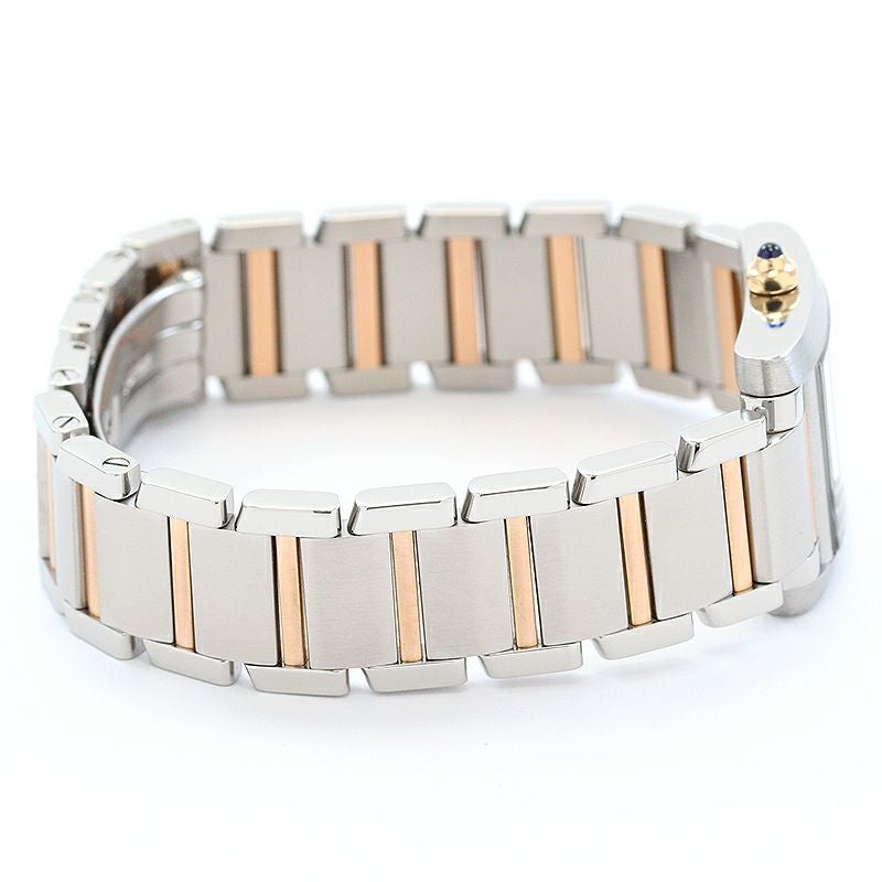 カルティエ Cartier タンクフランセーズSM コンビ W51027Q4 レディース 腕時計 K18PG クォーツ Tank Francaise VLP 90234200 Cartier（カルティエ） タンクフランセーズSM SS/PG コンビ ピンク