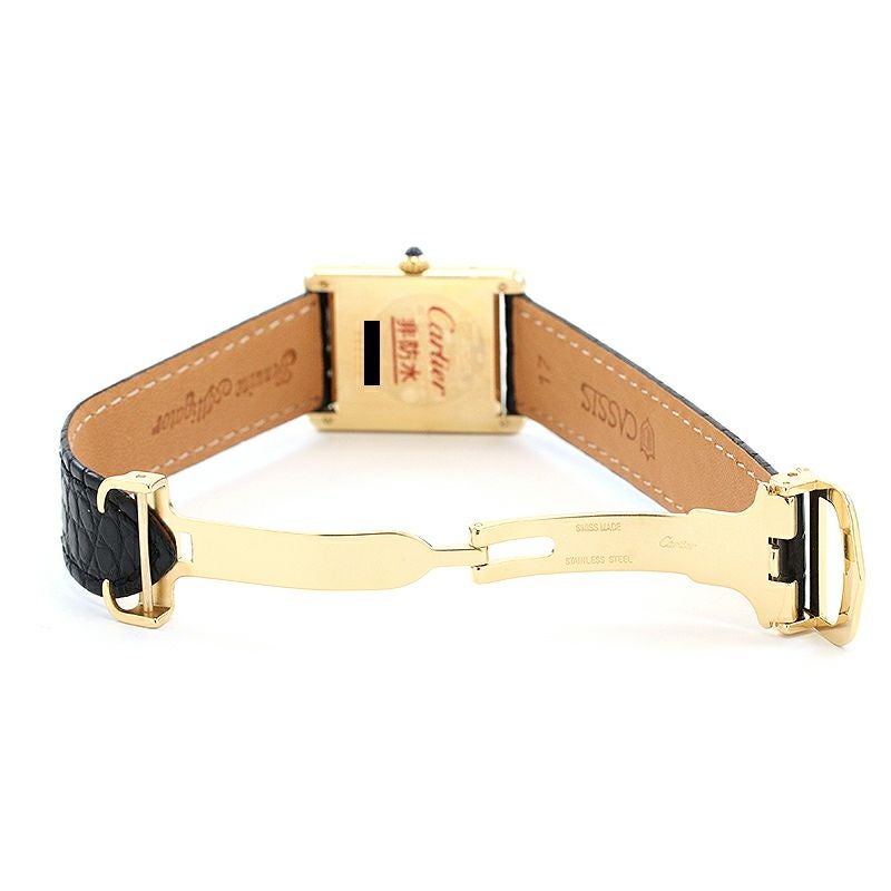 中古】CARTIER MUST TANK LARGE MODEL VERMEIL TRINITY DIAL