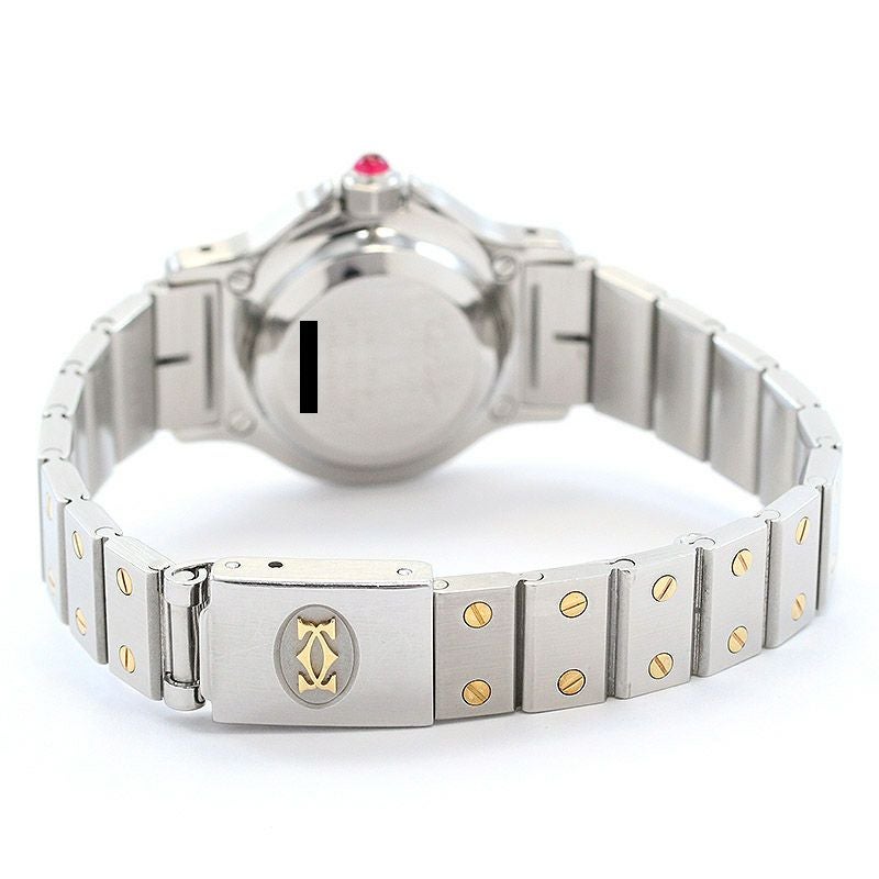 【中古】CARTIER SANTOS RONDE / SANTOS OCTAGON SMALL MODEL BORDEAUX DIAL カルティエ サントス ロンド SM / サントス オクタゴン SM ボルドーダイヤル 46178381