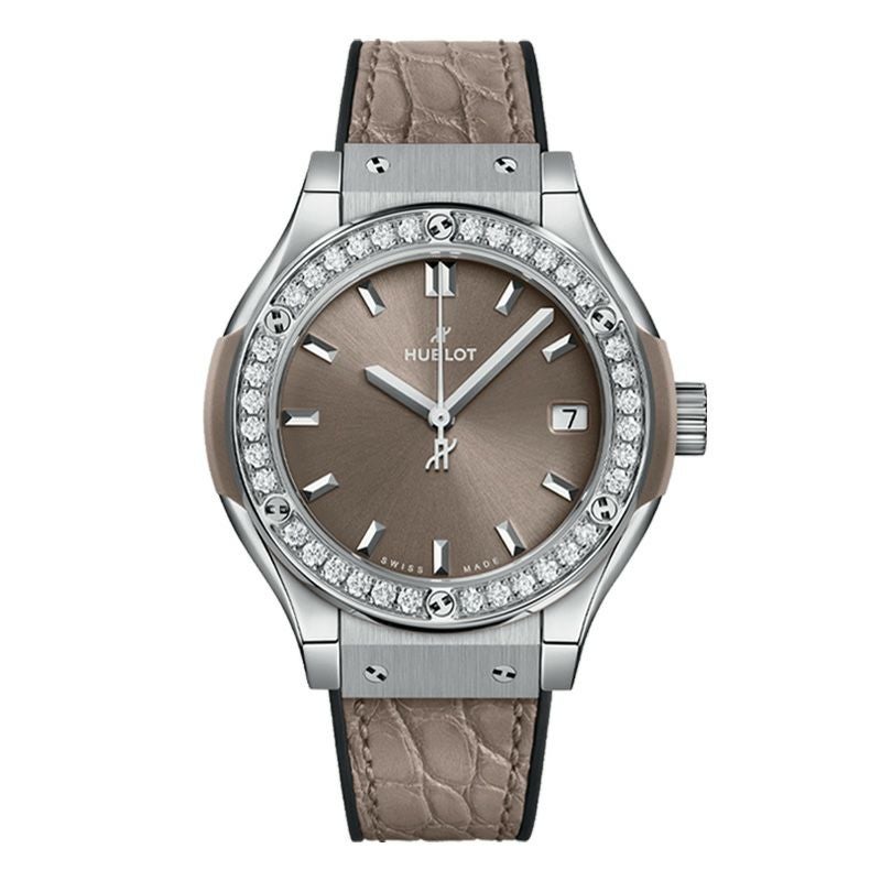 HUBLOT CLASSIC FUSION TITANIUM TAUPE DIAMONDS ウブロ クラシック・フュージョン チタニウム トープ ダイヤモンド 581.NX.4670.LR.1104.JPN