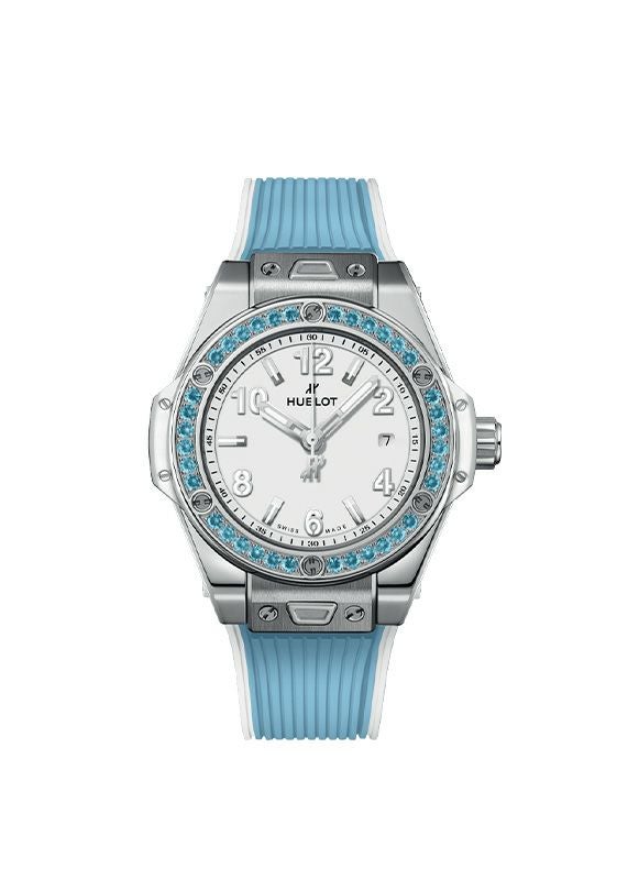 HUBLOT BIG BANG ONE CLICK JOYFUL STEEL SKY BLUE ウブロ ビッグ・バン ワンクリック ジョイフル スチール スカイブルー 485.SL.2210.RX.1207