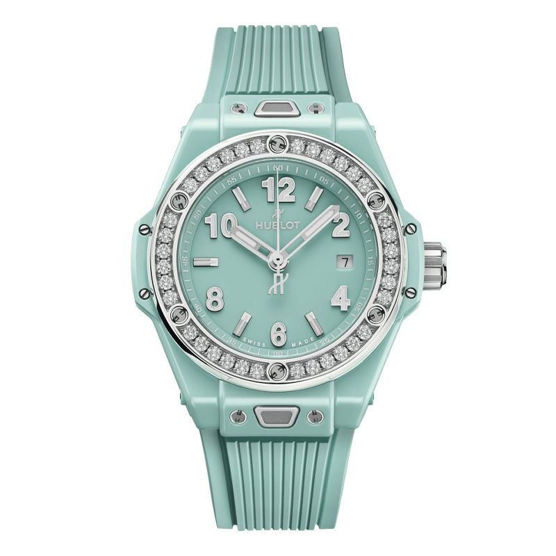 HUBLOT BIG BANG ONE CLICK MINT GREEN CERAMIC DIAMONDS ウブロ ビッグ・バン ワンクリック ミントグリーンセラミック ダイヤモンド 485.GS.5271.RX.1204