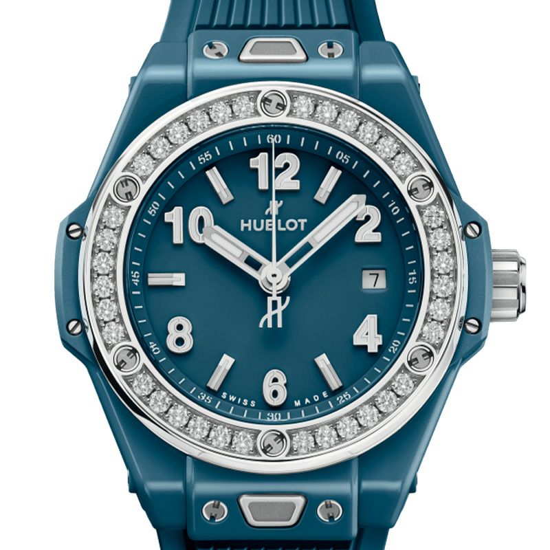 HUBLOT BIG BANG ONE CLICK PETROL BLUE CERAMIC DIAMONDS ウブロ