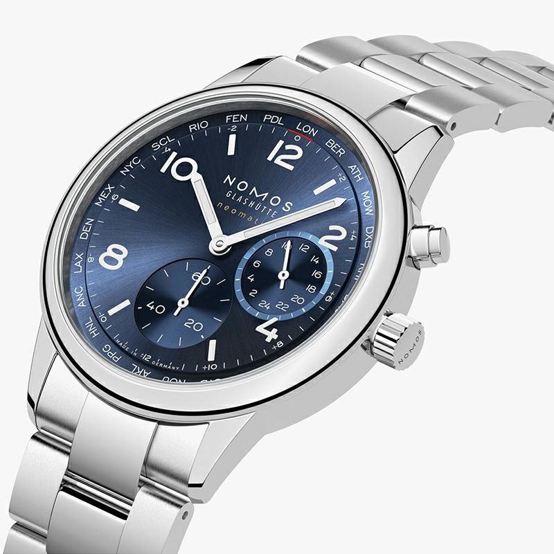 NOMOS GLASHUETTE Club Sport neomatik Worldtimer Blue ノモス グラスヒュッテ クラブ・スポーツ ネオマティック ワールドタイマー ブルー NM790