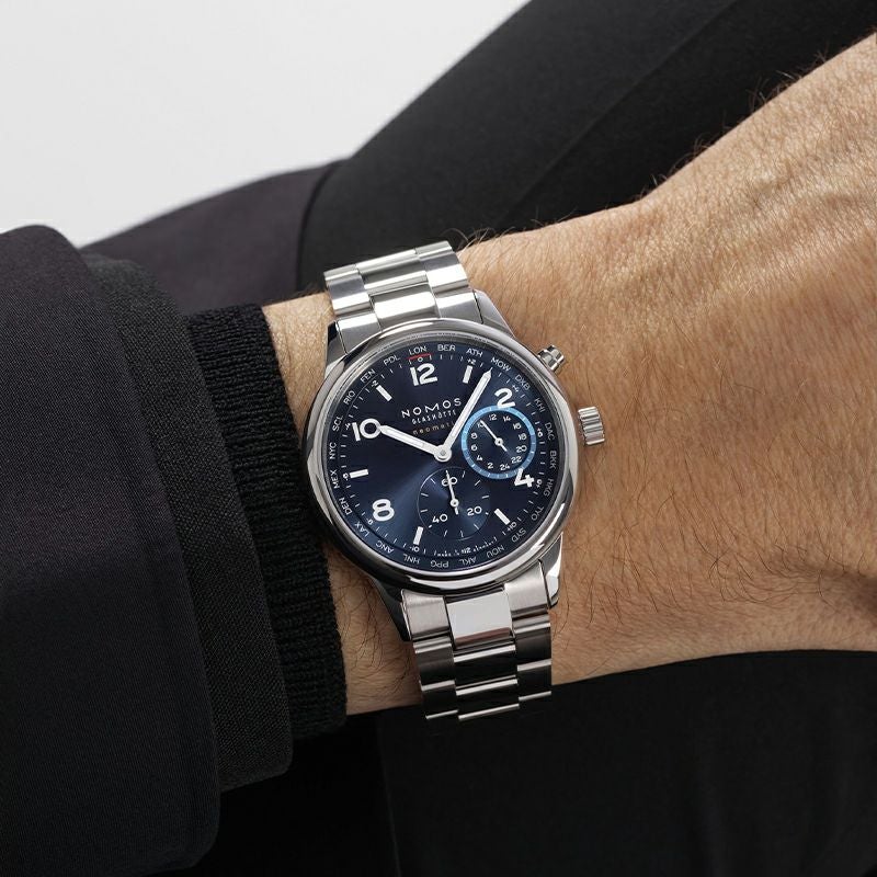NOMOS GLASHUETTE Club Sport neomatik Worldtimer Blue ノモス グラスヒュッテ クラブ・スポーツ ネオマティック ワールドタイマー ブルー NM790