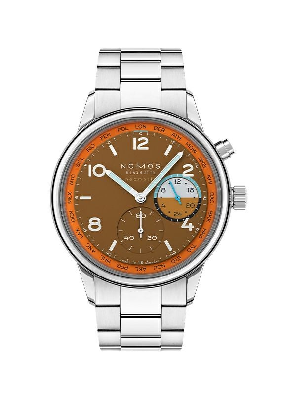 NOMOS GLASHUETTE Club Sport neomatik Worldtimer Canyon ノモス