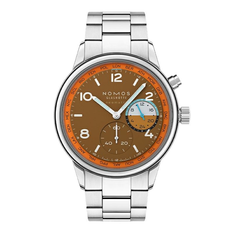 NOMOS GLASHUETTE Club Sport neomatik Worldtimer Canyon ノモス
