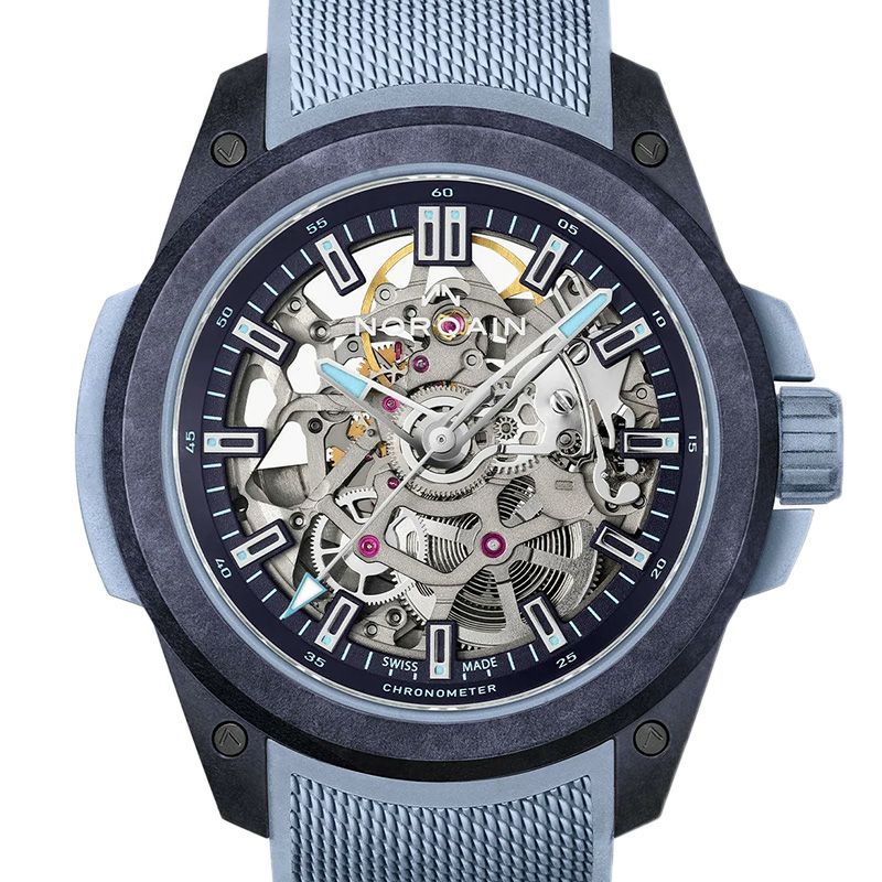 NORQAIN WILD ONE SKELETON 39MM PURPLE ICE BLUE ノルケイン ワイルド