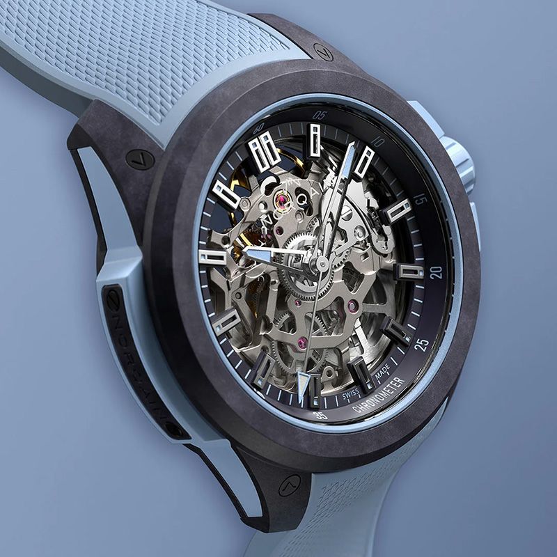 NORQAIN WILD ONE SKELETON 39MM PURPLE ICE BLUE ノルケイン ワイルド