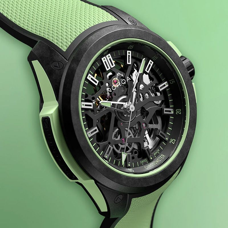NORQAIN <br>WILD ONE SKELETON 39MM LIMITED EDITION MINT <br>ノルケイン <br>ワイルドワン スケルトン 39mm リミテッドエディション ミント <br>NNQ3001QBMT1LAS/B001