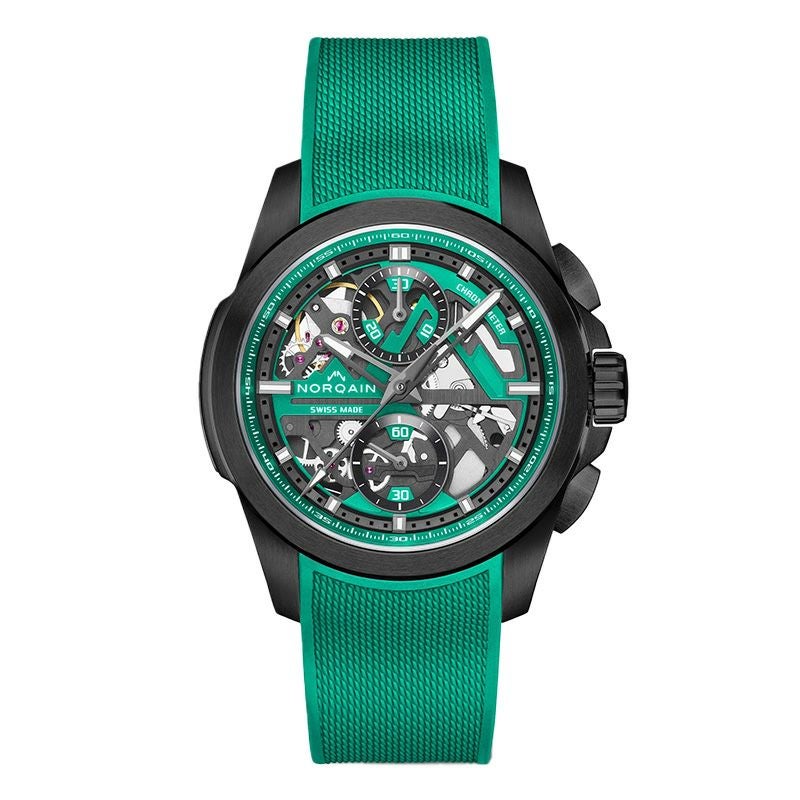 NORQAIN <br>INDEPENDENCE SKELETON CHRONO 42MM LIMITED EDITION <br>ノルケイン <br>インディペンデンス スケルトン クロノ 42mm リミテッドエディション <br>NNT3200BLC/JD326