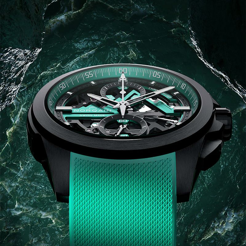 NORQAIN <br>INDEPENDENCE SKELETON CHRONO 42MM LIMITED EDITION <br>ノルケイン <br>インディペンデンス スケルトン クロノ 42mm リミテッドエディション <br>NNT3200BLC/JD326