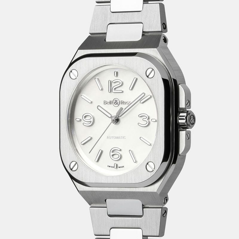 Bell ＆ Ross <br>BR-05 36 MM MOTHER OF PEARL STEEL <br>ベル＆ロス <br>BR-05 36MM マザー オブ パール スティール <br>BR05A-S-MP-ST/SST