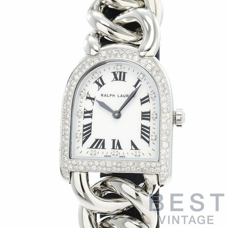 【中古】RALPH LAUREN <br>STIRRUP PETIT LINK SNOWFALL DIAMONDS <br>ラルフ ローレン <br>スティラップ プティリンク スノーフォールダイヤモンドケース <br>RLR0040002
