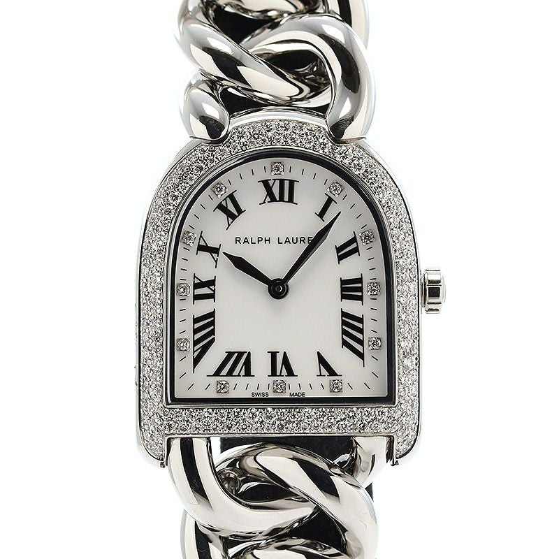 【中古】RALPH LAUREN <br>STIRRUP PETIT LINK SNOWFALL DIAMONDS <br>ラルフ ローレン <br>スティラップ プティリンク スノーフォールダイヤモンドケース <br>RLR0040002