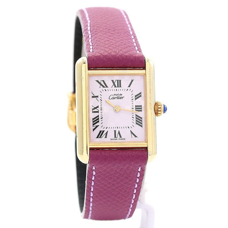 【中古】CARTIER <br>MUST TANK SMALL MODEL VERMEIL 2003 X'MAS LIMITED <br>カルティエ <br>マストタンク SM ヴェルメイユ 2003 クリスマス限定 <br>W1017554
