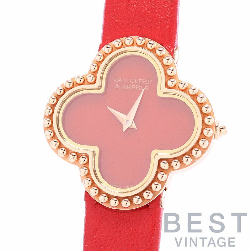 中古 VAN CLEEF ARPELS VINTAGE ALHAMBRA CARNELIAN ヴァンクリーフ アーペル ヴィンテージ アルハンブラ カーネリアン VCAR02VK00