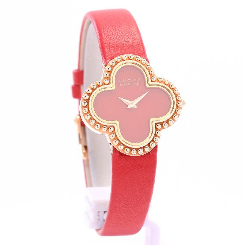 中古】VAN CLEEF & ARPELS VINTAGE ALHAMBRA CARNELIAN ヴァンクリーフ 